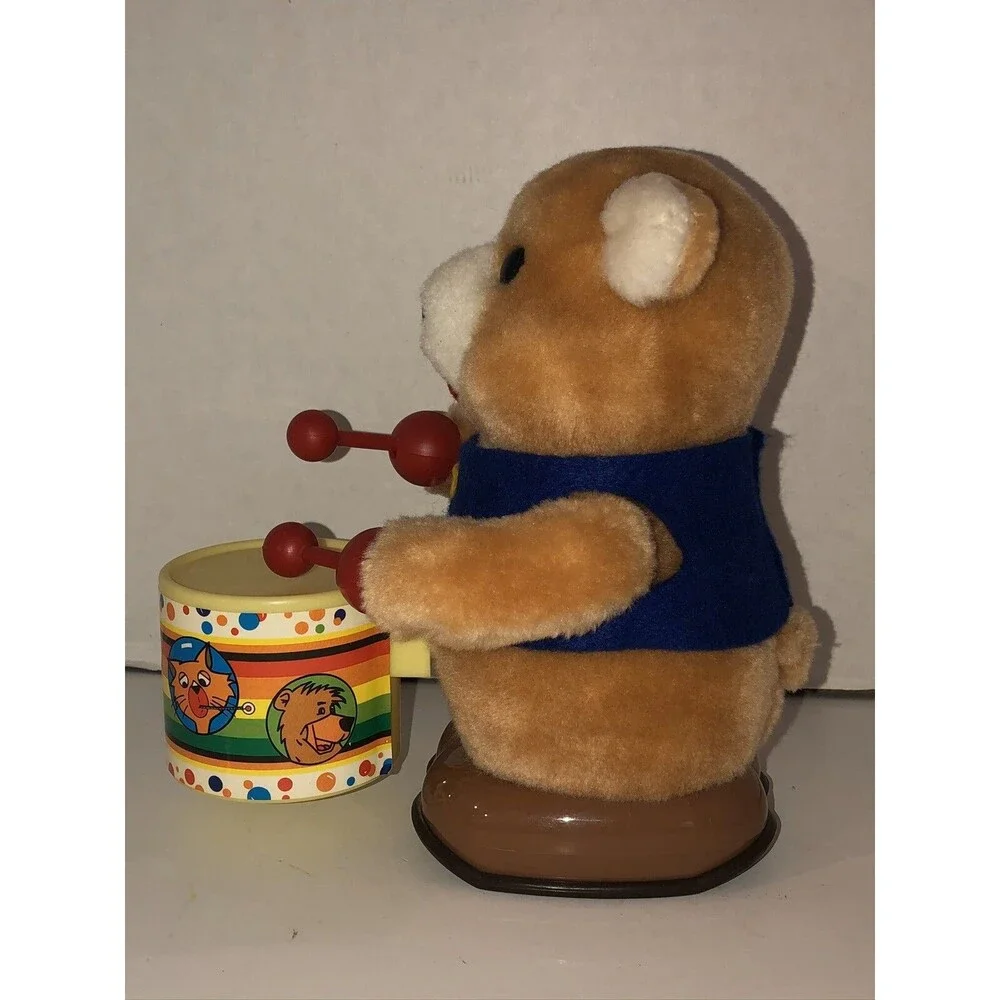 Vintage 1986 HanStar Bear w/ Drum Battery Operated Toy Taiwan Working See VIDEO
